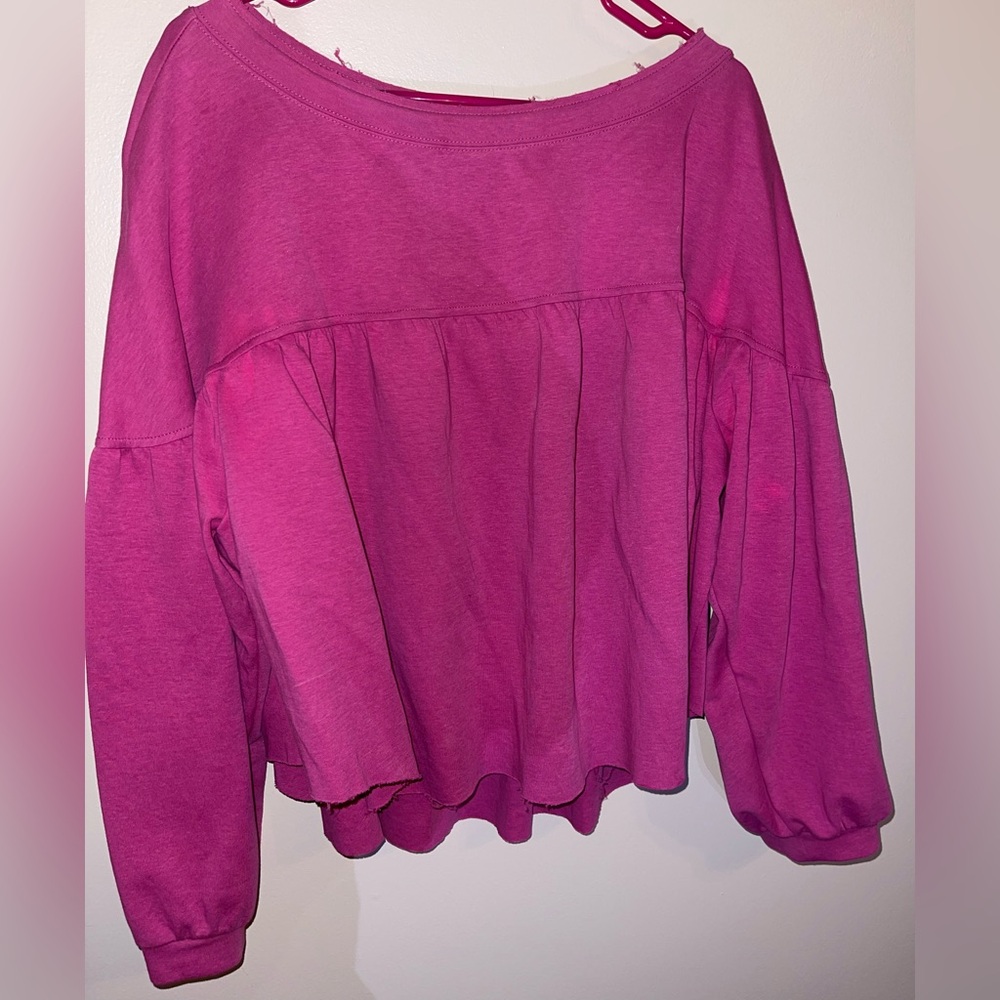 DAVI & DANI Fuchsia Long Sleeve Top